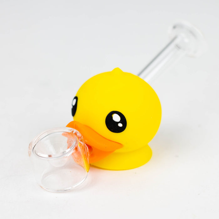 4" Duck Glass hand pipe-Assorted [H360]
