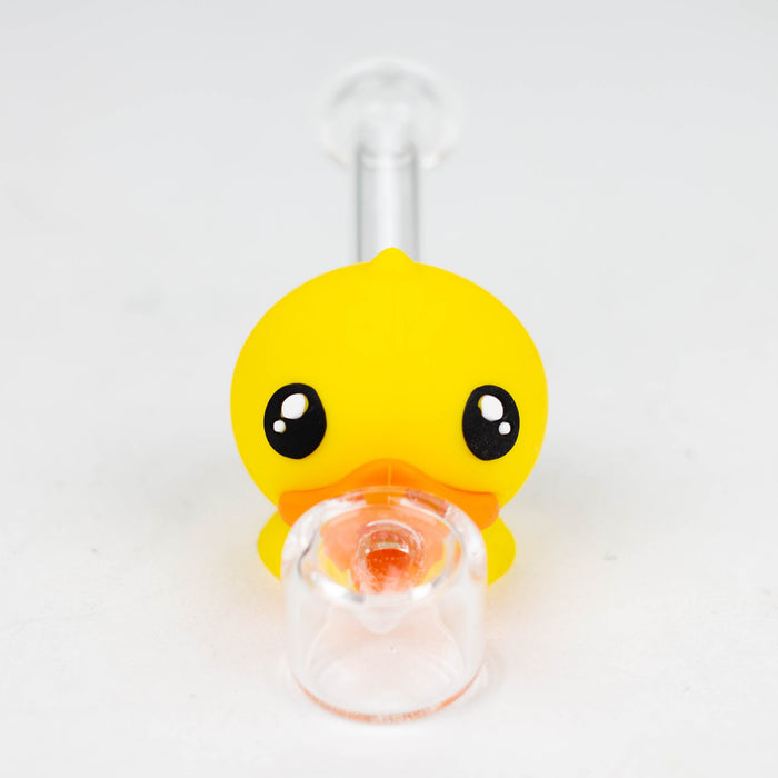 4" Duck Glass hand pipe-Assorted [H360]