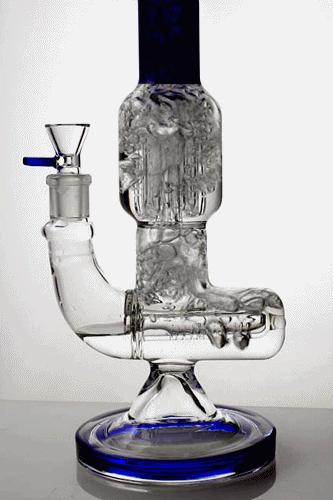 14 inches 8 arms percolator and inline diffused water bong - bongoutlet.com
