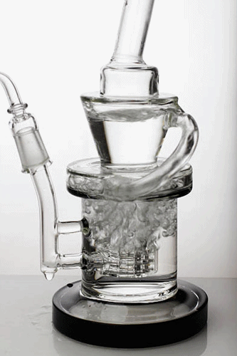 10" Barrel-diffuser recycled rig with a banger - bongoutlet.com
