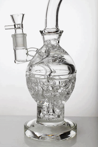 11" Egg recycle rig with shower head diffuser - bongoutlet.com