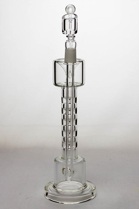 12 in. 5-stage skinny tube rig with a banger - bongoutlet.com