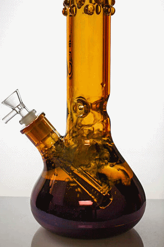 12" Genie Metallic 7 mm glass beaker bong - bongoutlet.com