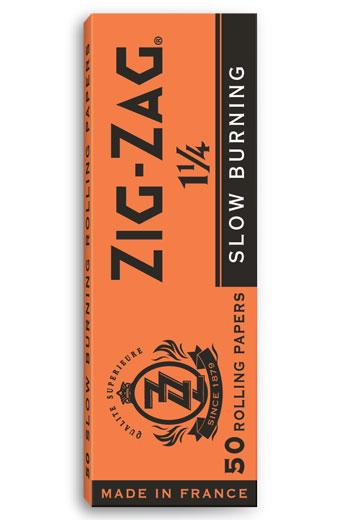 ZIG-ZAG Slow burning Orange Papers 1 1/4 Pack of 2