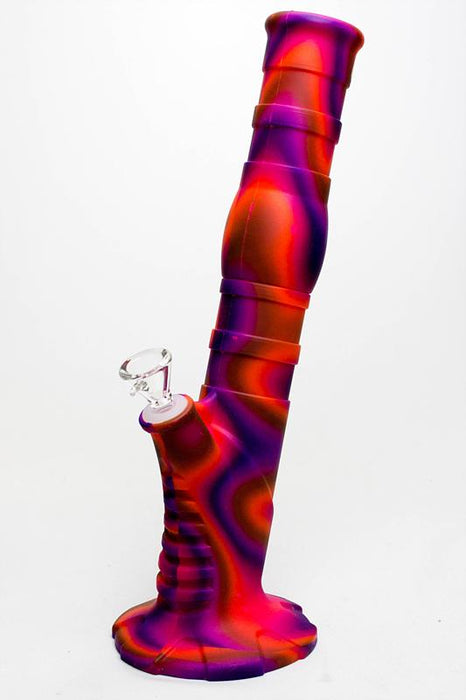 13" Detachable silicone straight Pink tube water bong