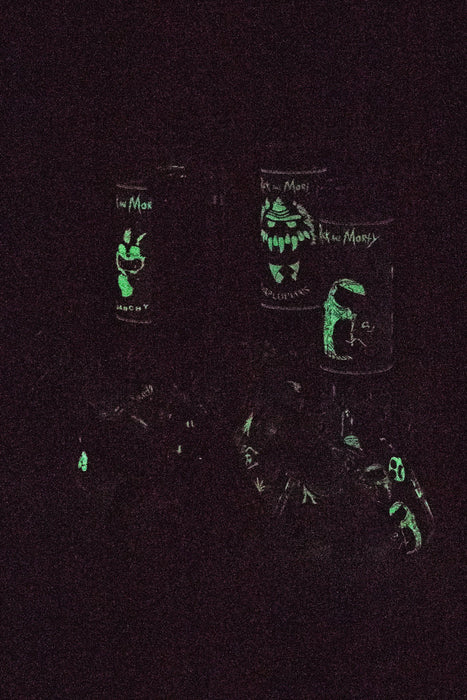 8" NM glass water bong-Glow in the dark
