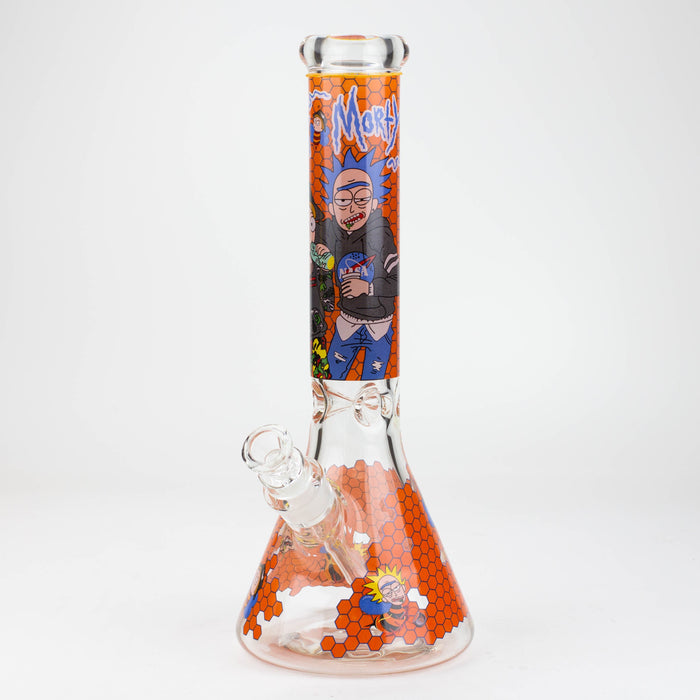 14" RM decal 7 mm glass water bong