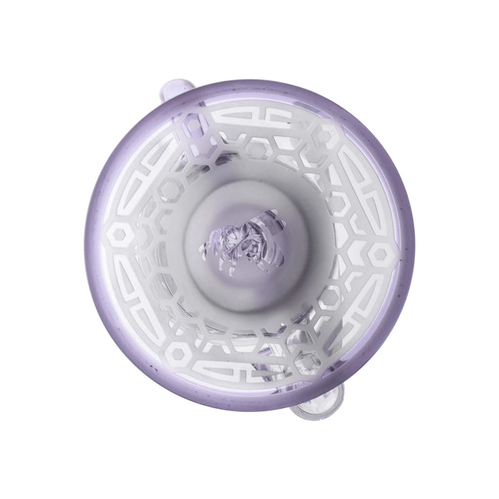 Calibear Sandblasted Klein Recycler Dab Rig with Seed of Life Perc – 8” Glass Rig