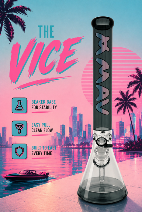 18" vice Special Edition Black 2 Tone Beaker Bong