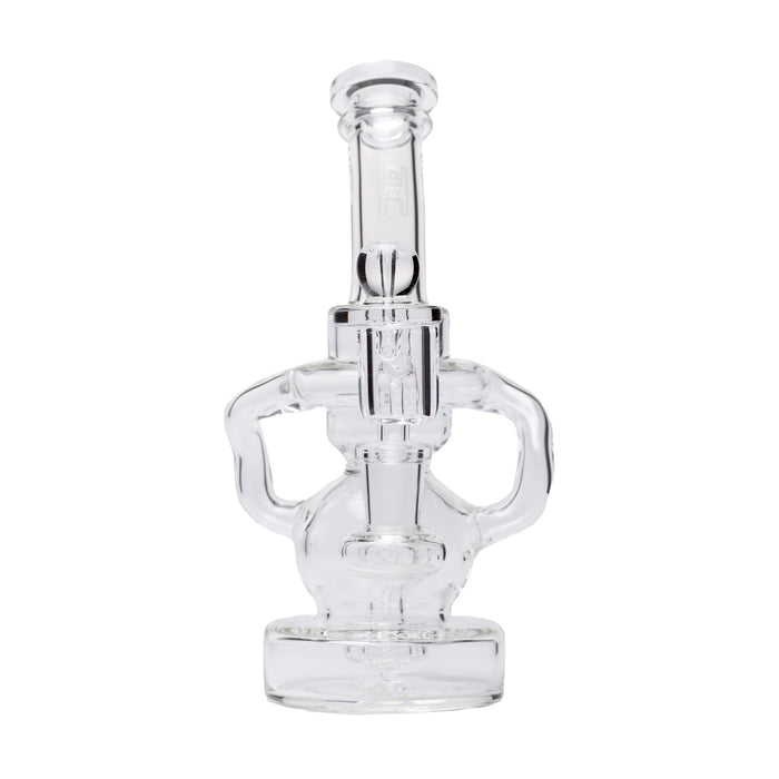 Human Grade Stubby Klein Glass Recycler Rig Water Pipe