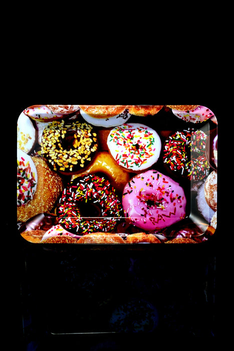 Small Art Metal Rolling Tray – 7″ × 5″ – Select Design