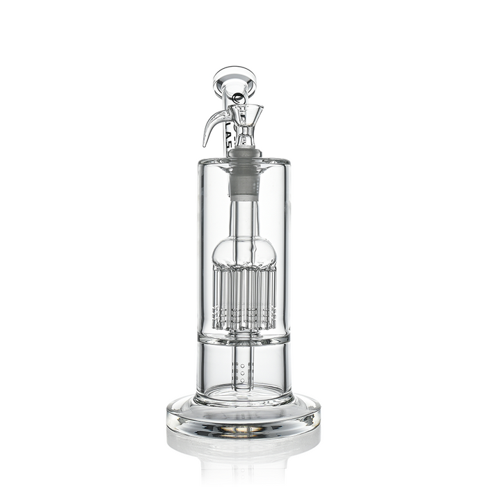 10" Dual Chamber Scientific Bubbler Tree Perc Glass Bong | Croia Glass