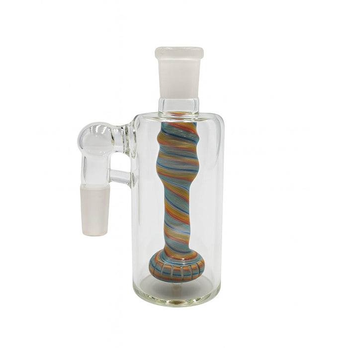 Colorful Swirl Handblown Glass Showerhead Perc Ash Catcher
