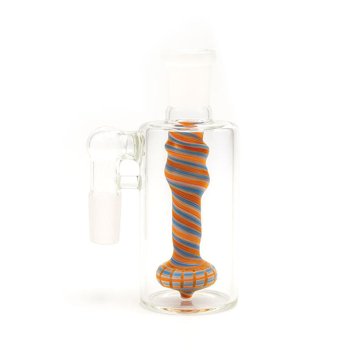 Colorful Swirl Handblown Glass Showerhead Perc Ash Catcher
