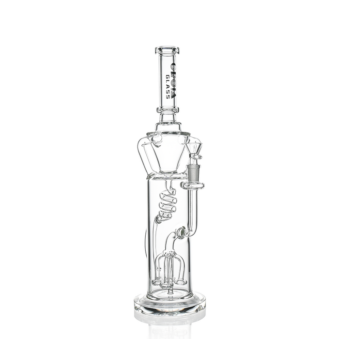15" Scientific Glass Bong with Tree Perc & Spiral Cooling | Croia Glass