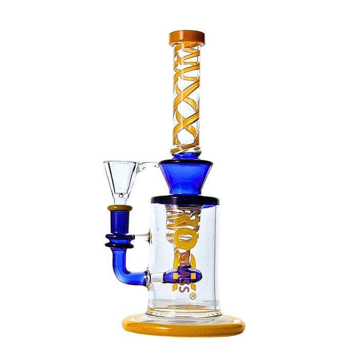 Rock Glass Cascade Swirl 10" Bong