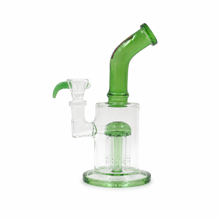 Cobalt Contour 8" Rock Glass Tree Perc Bong
