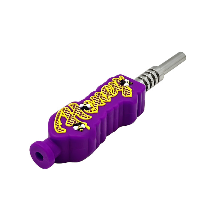 Honeycomb Nectar Sipper Silicone & Titanium Straw