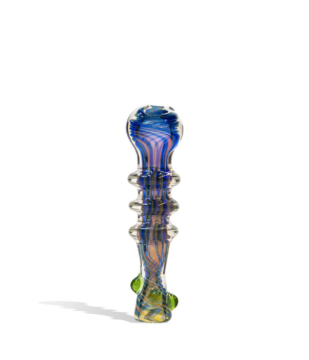 4 inch Gold Fumed Hand Pipe with Slime Knobs