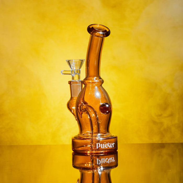 Pucker Drop Water Smoking Bong  Pipe - Champagne 5mm