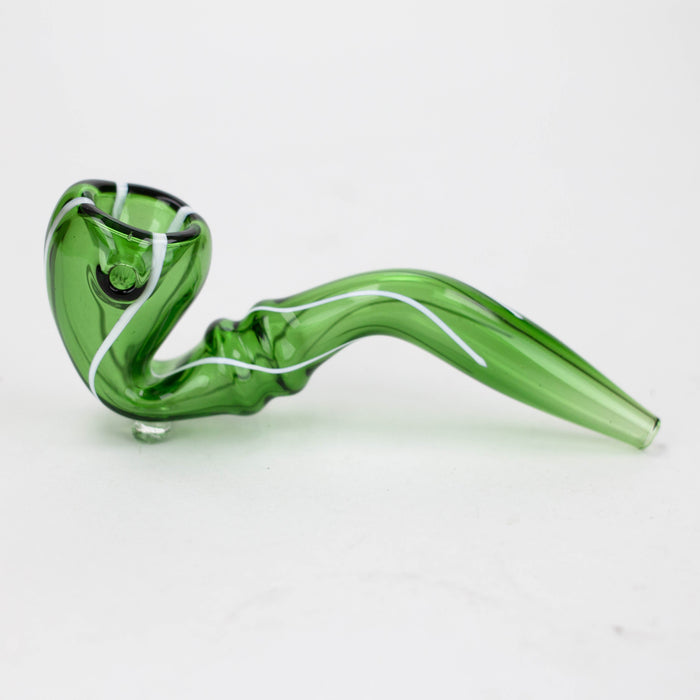 Sherlock shape color glass hand pipe pack of 2