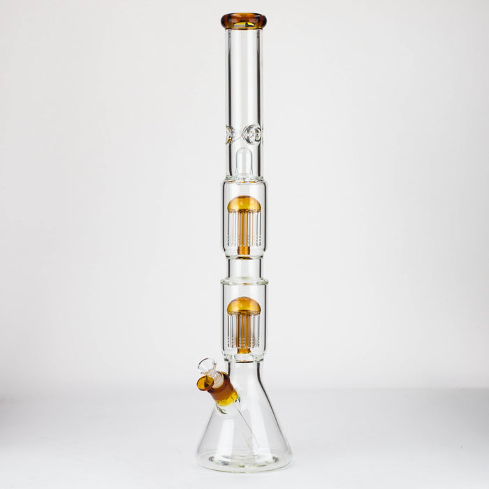 24.5" Dual 8 arms perc, with splash guard 7mm glass water bong [G11124]
