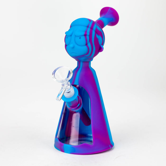 7" RM Cartoon multi colored silicone water bong [H120]