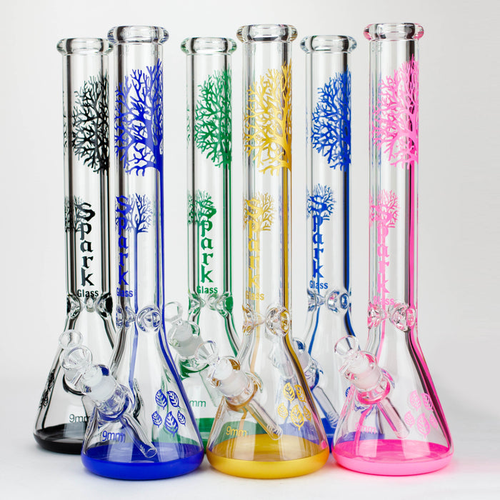 Spark | 18" Tree of life 9 mm glass water bong