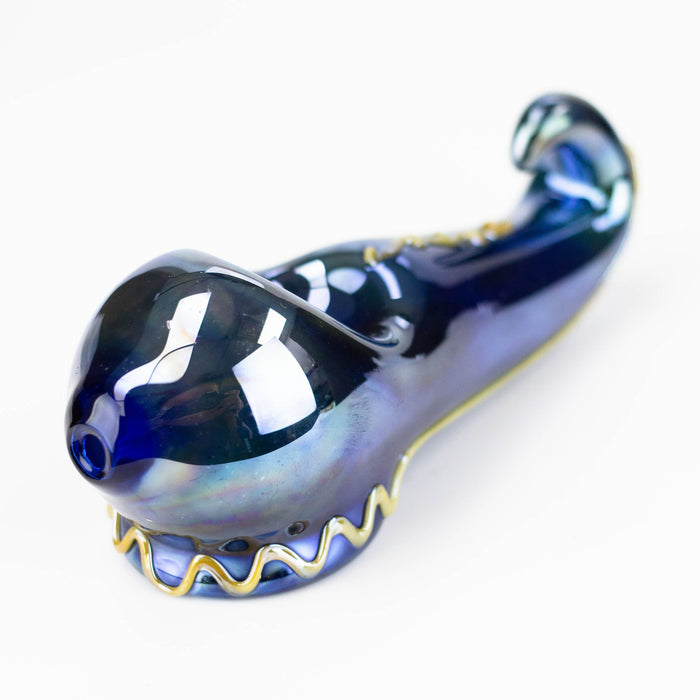 5.5" Electroplated Metallic Shoe glass pipe
