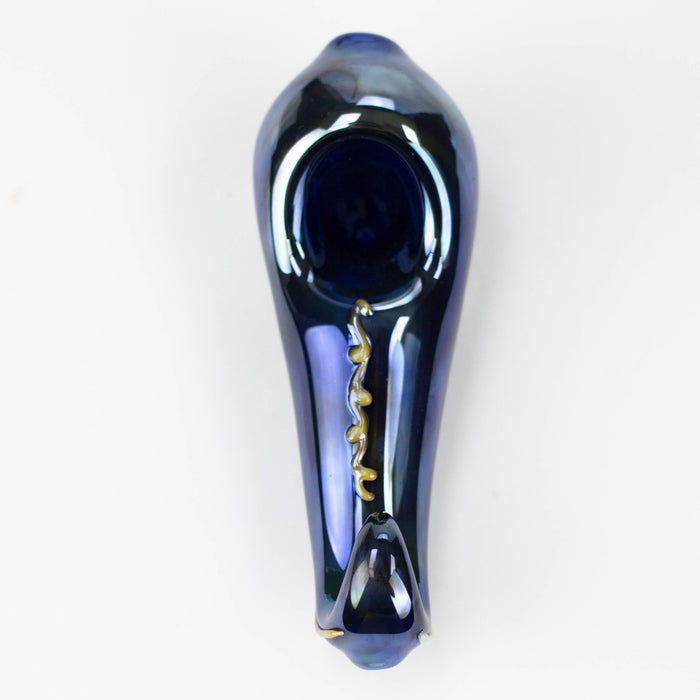 5.5" Electroplated Metallic Shoe glass pipe