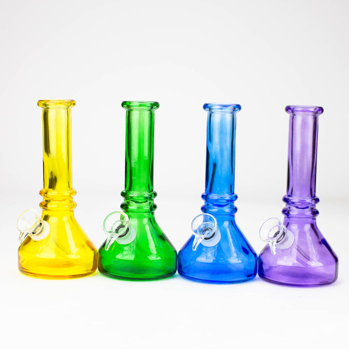 6" heavy color soft glass water bong