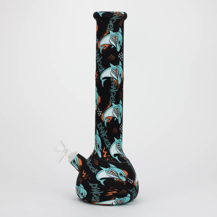 15" Silicone Bong With Assorted Graphics [7050093B]