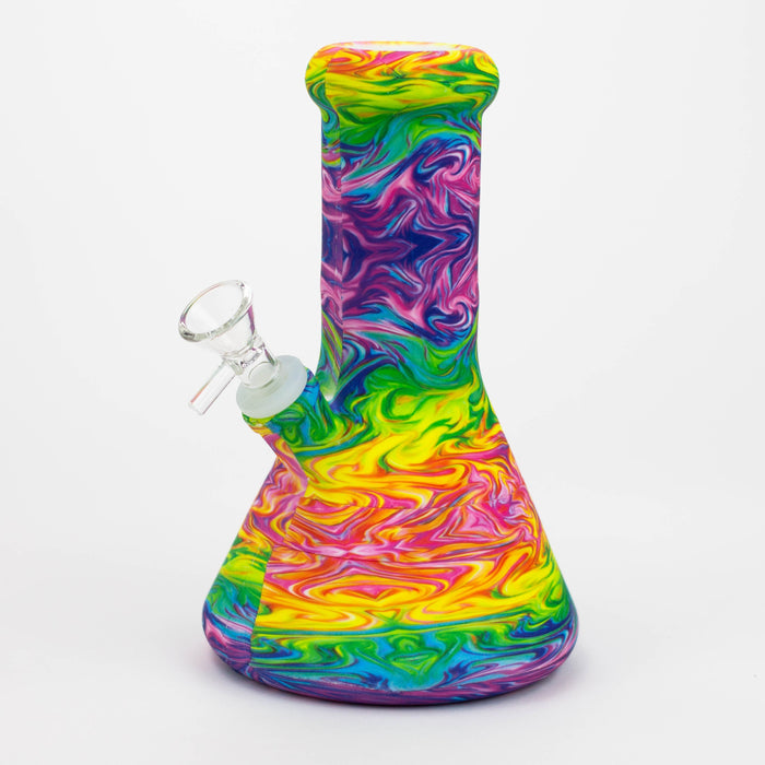 8" Silicone Bong With Assorted Graphics [7050094B]