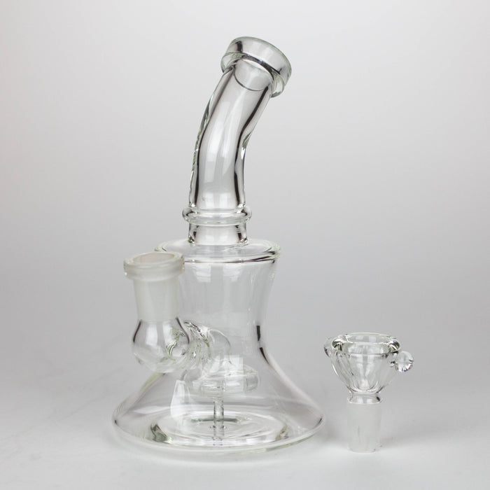 6.5" glass bong with shower head diffuser