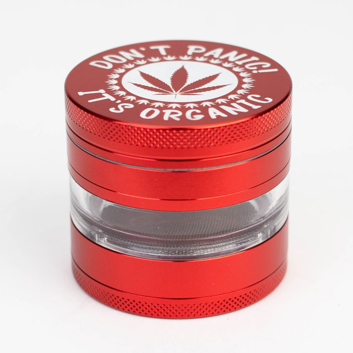 Heavy Duty Large "Don't Panic It's Organic" 4 Parts Weed Grinder Engraved in Canada