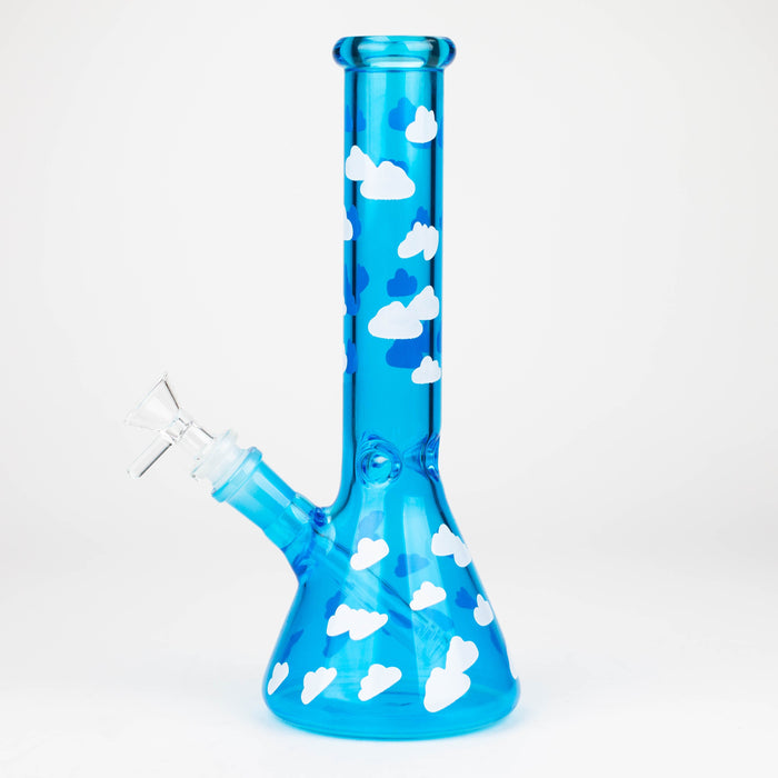 10" Glass Bong With Cloud Design [WP-136]