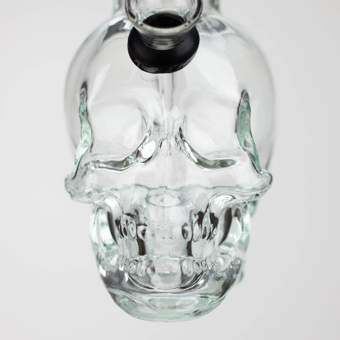 6" Mini Skull base soft glass water bong  [BS11]