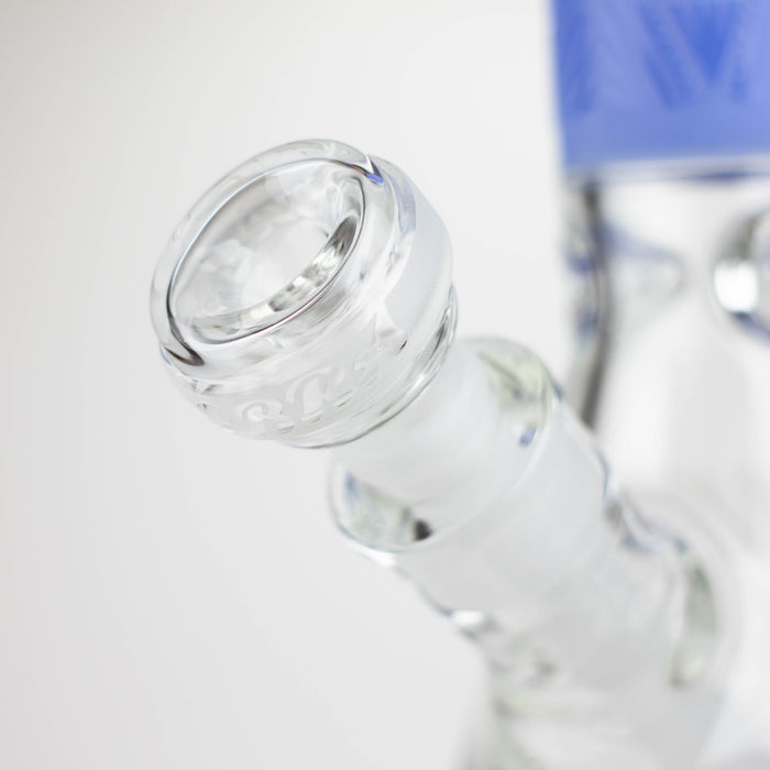 COBRA | 14" sandblasted geometric graphic 7 mm glass bong [YK08]