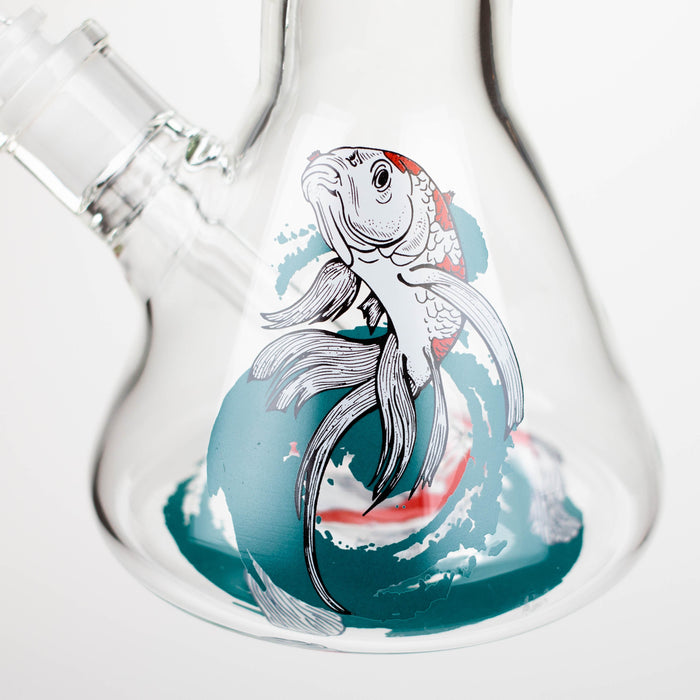 Infyniti | Untamed 14" 7 mm classic beaker water bong - Koi Fish [GP2021]
