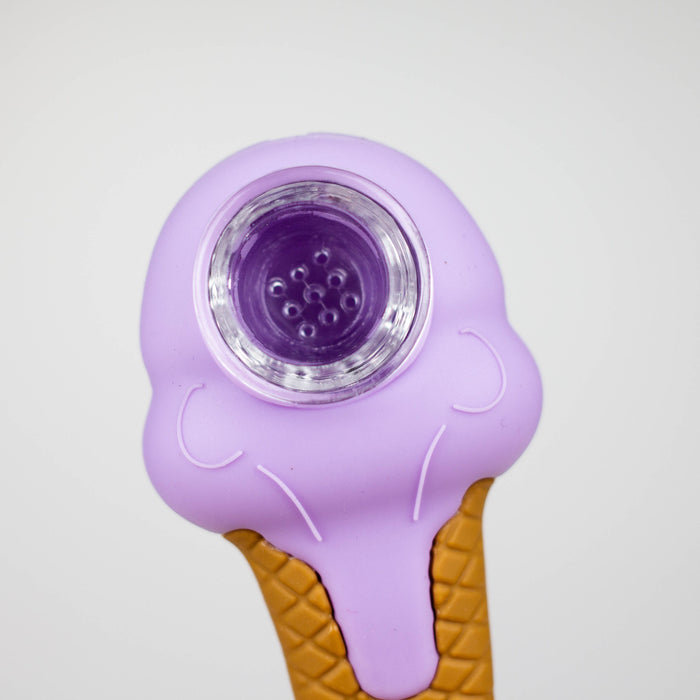 3.5" Skull ice cream hand pipe-Assorted [H299]