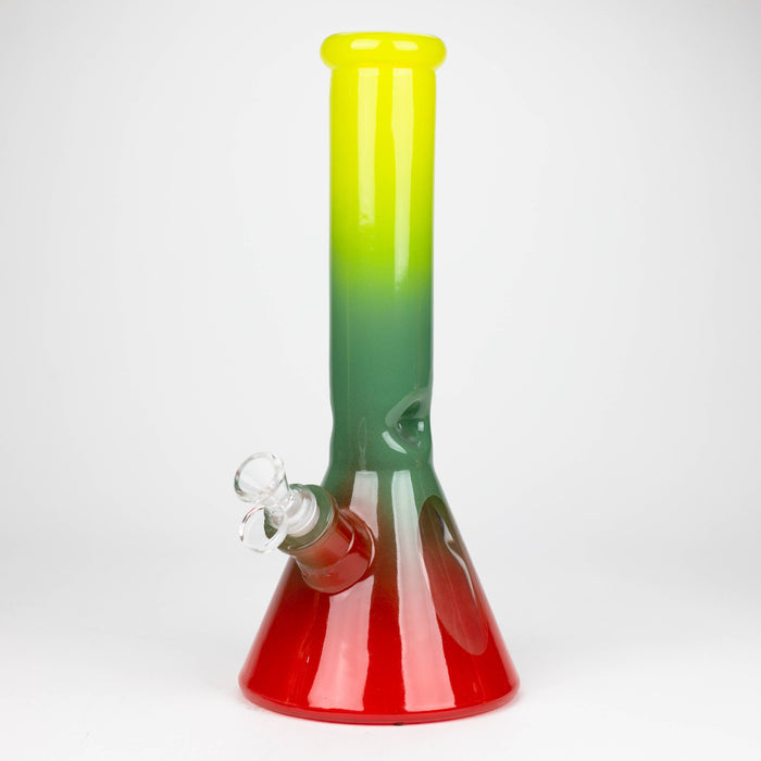 12.5" Soft glass 7mm beaker water bong [M12005]