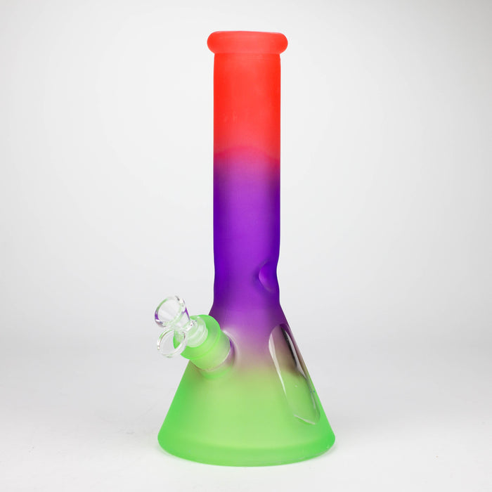 12.5" Soft glass 7mm beaker water bong [M12004]