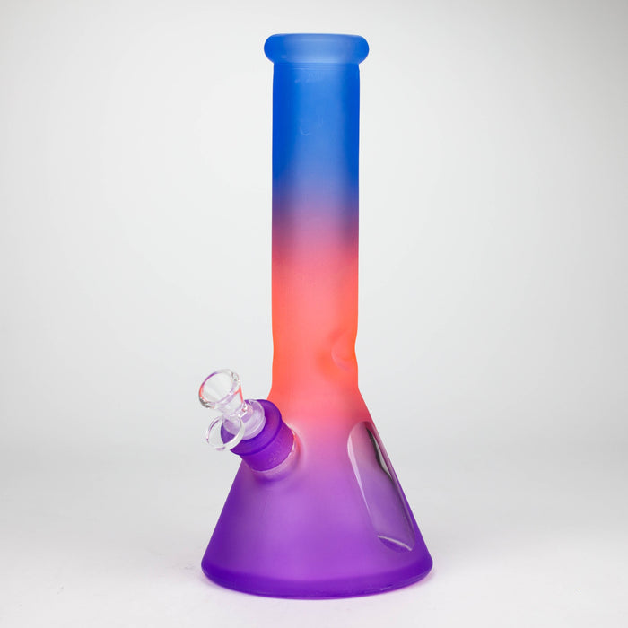12.5" Soft glass 7mm beaker water bong [M12004]