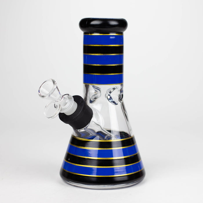 8" Soft glass 7mm beaker water bong [M08006A]