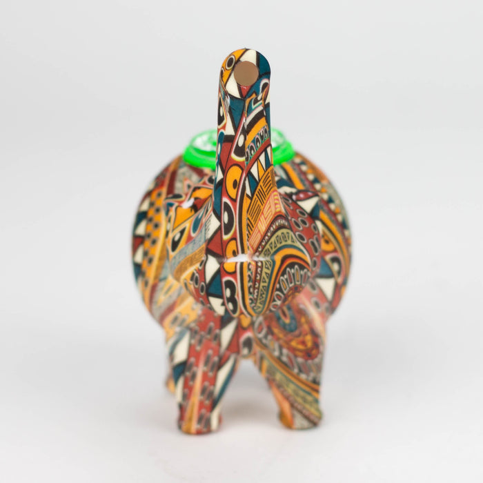 4.5" Assorted silicone elephant bubbler [079P]