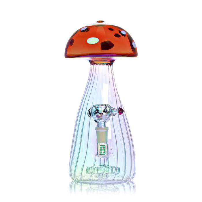 Hemper Trippy Shroom XL Glass Bong – 9.5″ – Showerhead Perc