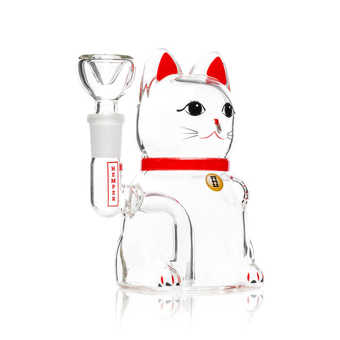 Hemper Lucky Money Cat Glass Bong – 5″