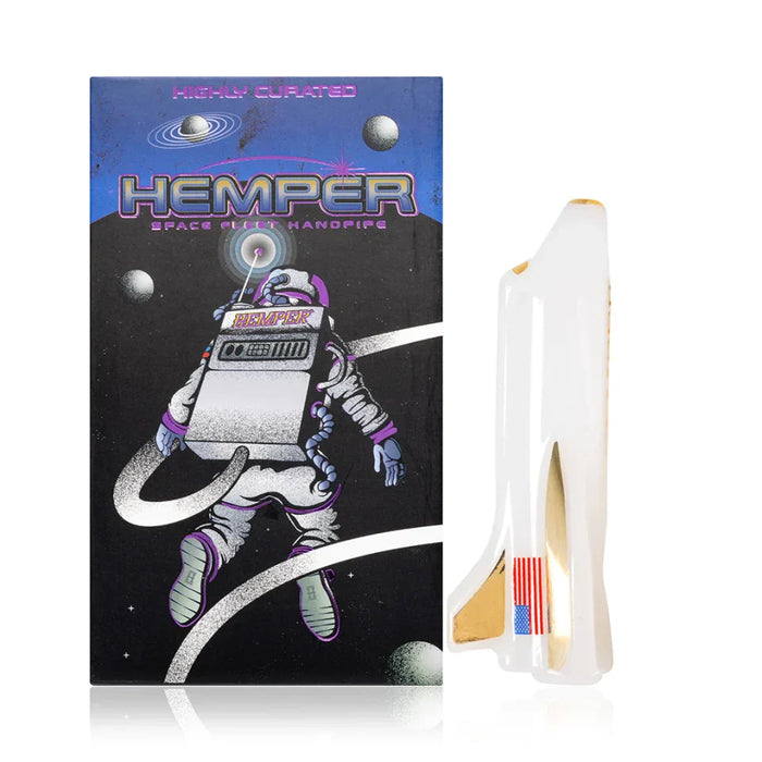Hemper Space Shuttle Glass Hand Pipe – 5″