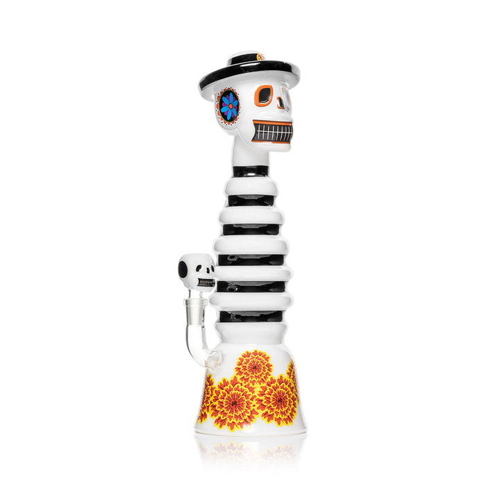 Hemper 13″ Dia De Los Muertos XL Glass Bong – 14.5 mm Female – 5 mm Thick