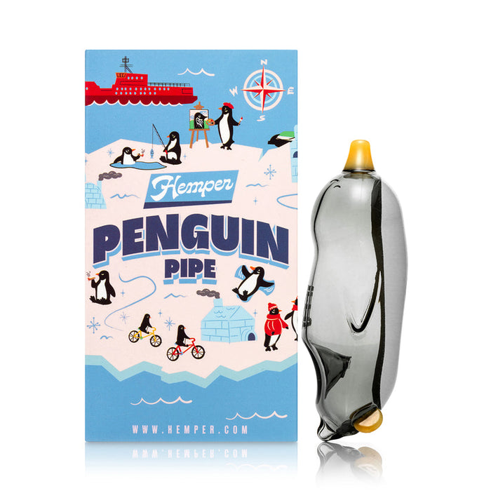 Hemper Penguin Glass Hand Pipe – 4″